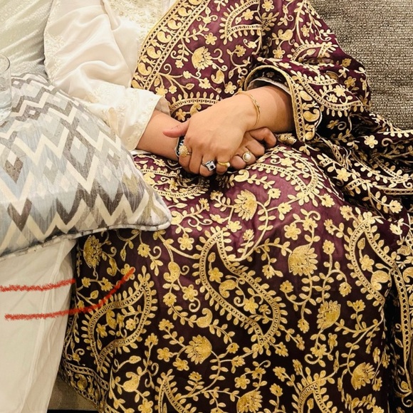 Women's Pure Georgette Embroidered Dupatta - purple - Picture 4 of 4